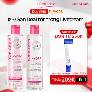  Combo Nước Tẩy trang và Sữa Rửa mặt Topicrem Gentle dành cho da khô da nhạy cảm 200ml - Skin Studio 
