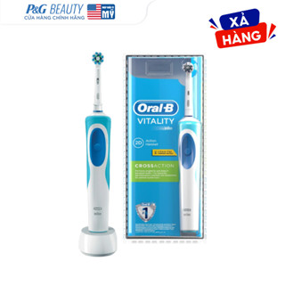  Bàn Chải Điện ORAL-B Loại Bỏ Thêm Đến 100% Mảng Bám Vitality CrossAction - Hộp 1 Cái 