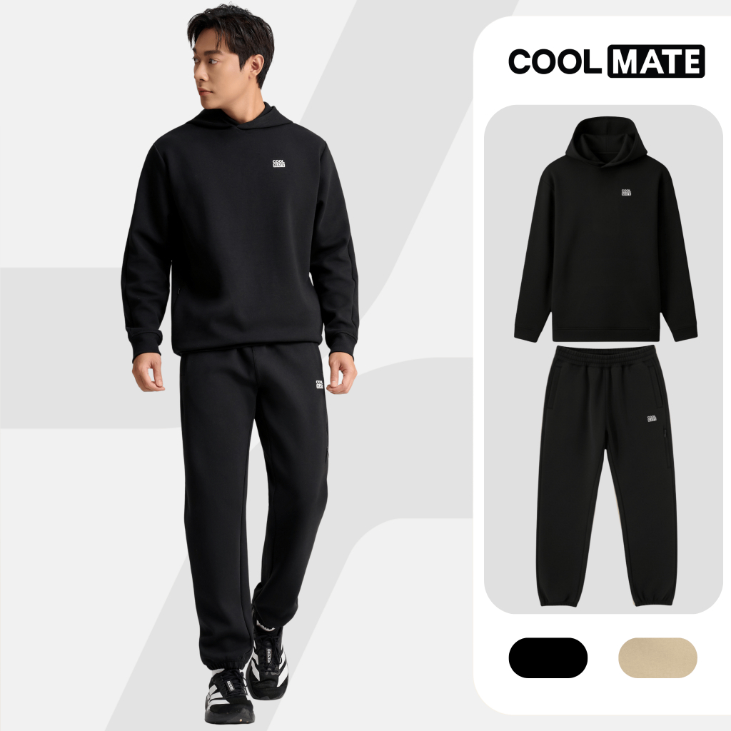 [SALE TẾT]FW Set đồ bộ nỉ thu đông Áo Hoodie và Quần jogger Vital Active mềm mại, giữ ấm tốt đứng fo