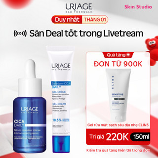  Bộ đôi SERUM & GEL dưỡng giúp làm dịu phục hồi da Uriage BARIÉDERM-CICA DAILY - Skin Studio 