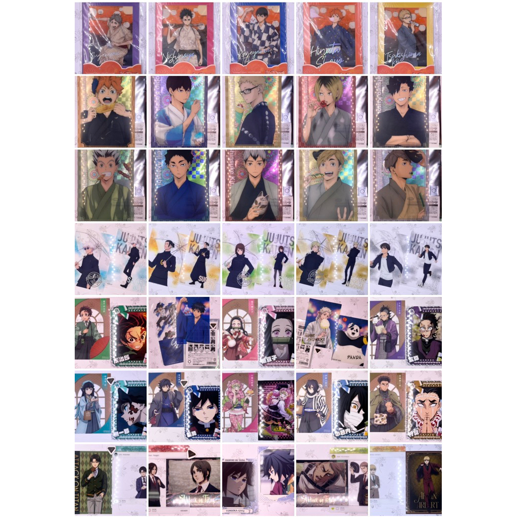 OtakuTPstore chính hãng official bromide clear card postcard ảnh Attack on Titan Jujutsu Kimetsu Hai
