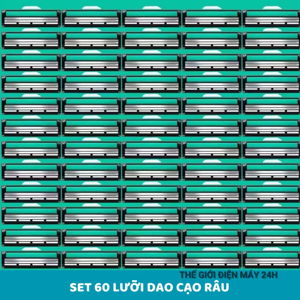 60 lưỡi dao cạo râu thay thế, lưỡi dao cạo râu tiện lợi chất lượng