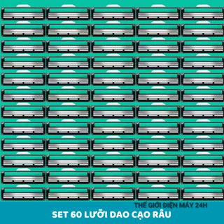 60 lưỡi dao cạo râu thay thế, lưỡi dao cạo râu tiện lợi chất lượng