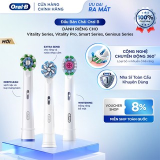   MỚI  Đầu Bàn Chải Điện ORAL B Vitality Chính Hãng 100% Extra Sensi  Whitening  Deep Clean | 2 Cái 