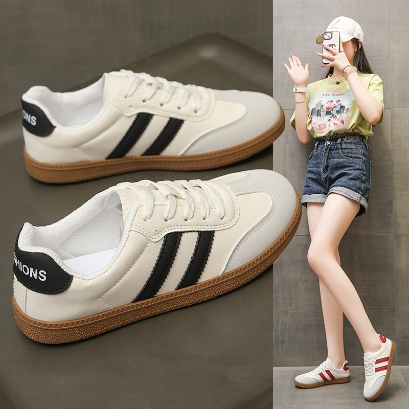 Giày Nữ Dexun Giày Trắng 2024 Mới Phổ Biến Đáy Bằng Đa Năng Forrest Gump Giày Thể Thao Và Giày Thường