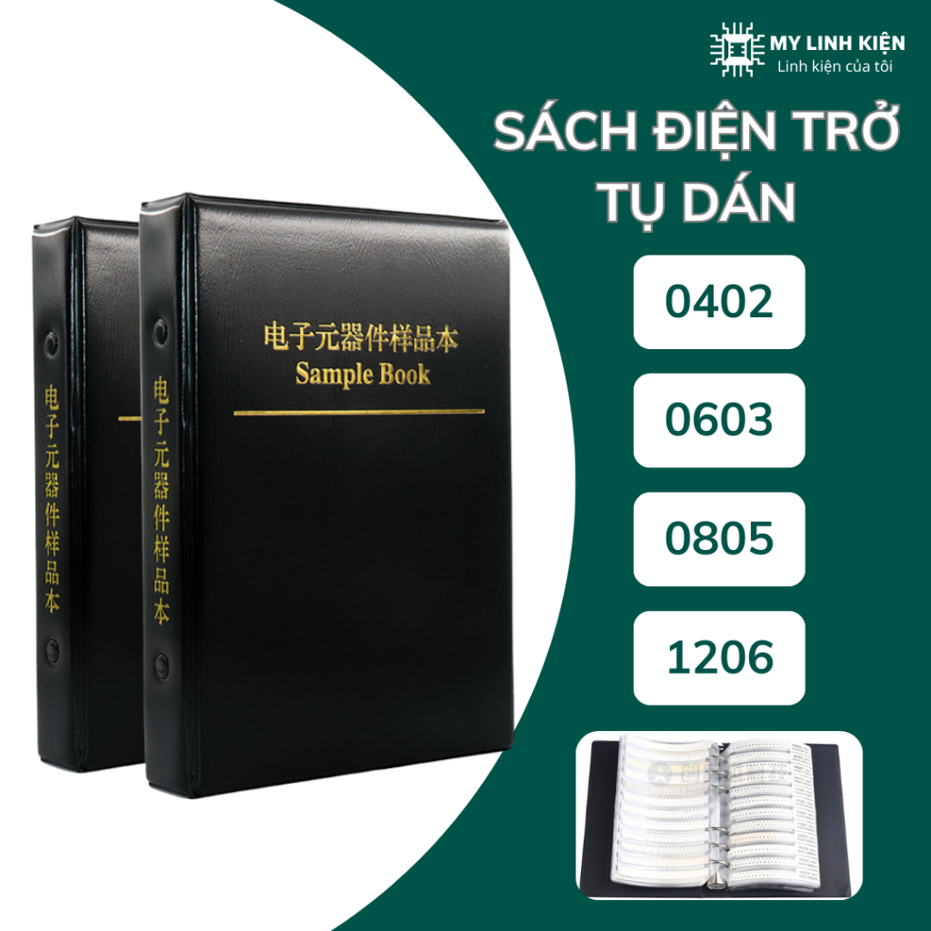 Combo điện trở, tụ dán, sách điện trở, sách tụ dán 0402 0603 0805 1206 full giá trị