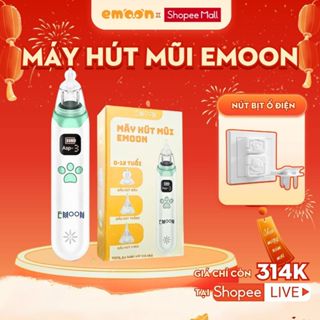  Máy hút mũi Emoon cho bé lực hút mạnh kèm 3 đầu hút mềm mại sử dụng pin sạc an toàn 