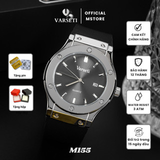  Đồng hồ nam Varseti chính hãng from hbl bộ máy pin khóa thông minh chống nước tốt đồng hồ đeo tay dây silicon-M155 
