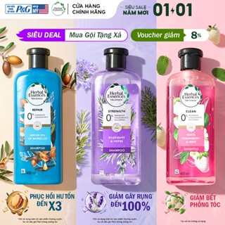   GỘI TẶNG XẢ  Dầu Gội Xả Thiên Nhiên HERBAL ESSENCES Tinh Chất Thực Vật Thật 400MLx2 