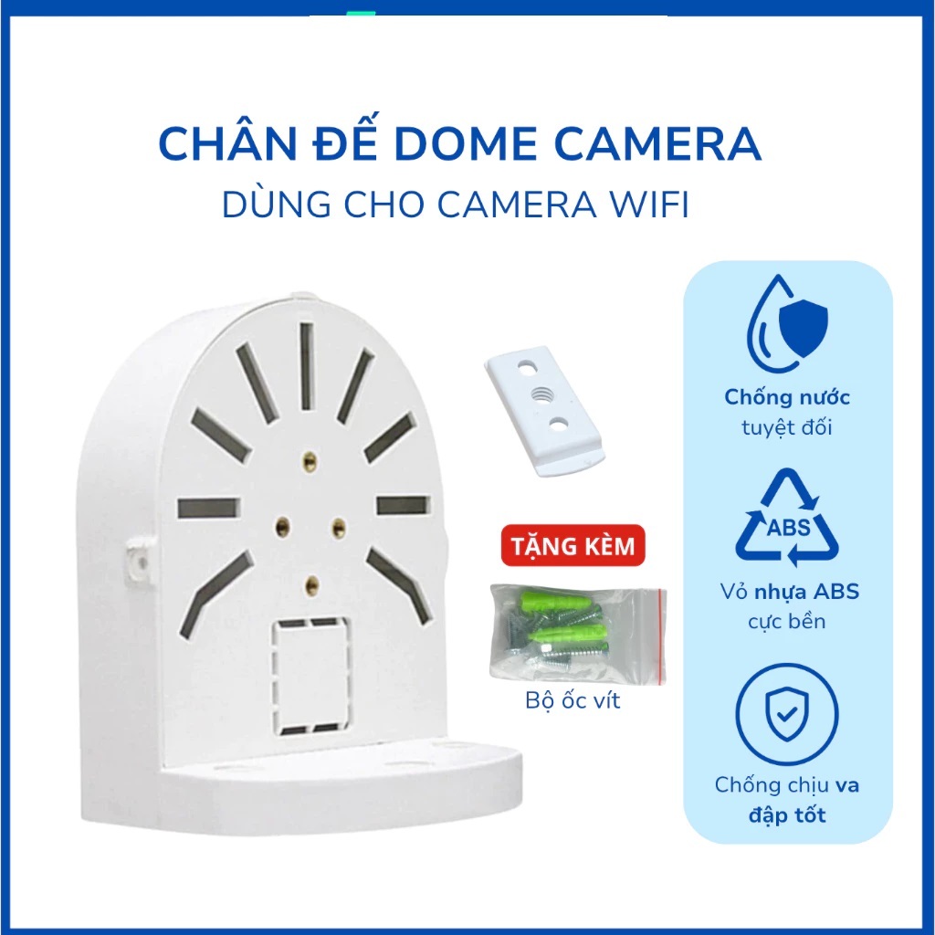 Chân đế Camera Dome (L) Ren Đồng, Đế Ốp Trần Chuyên Dụng Cho Camera Dome Ezviz/ Imou + Tặng Kèm Ốc Vít