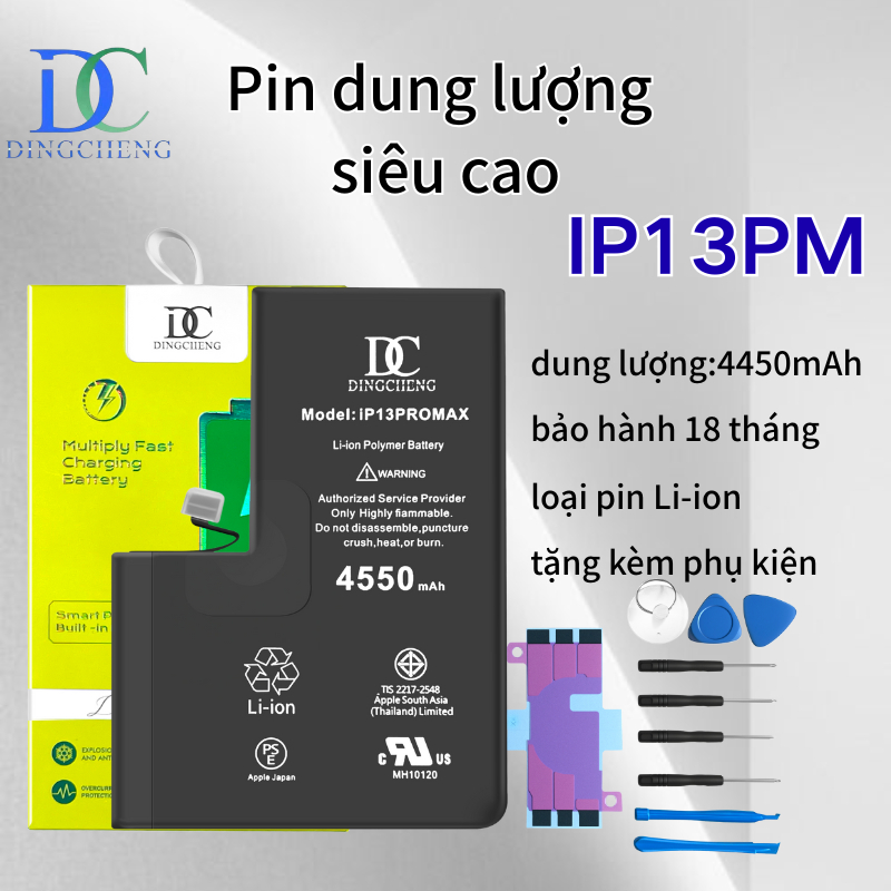 Pin Dành Cho iPhone 13 Pro Max Dung Lượng Cao 4550mAh,Tăng 30% Thời Gian Sử Dụng,100% Pin Mới ,Bảo H