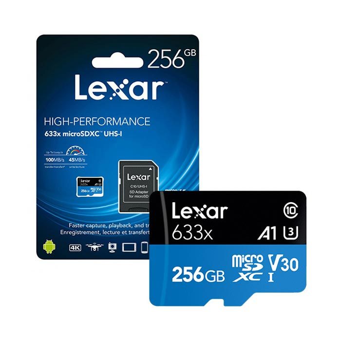 Thẻ nhớ Lexar 256GB PLUS micro SDXC UHS-I Card 3.0 BLUE (LMSBLPL256G-BNANG)