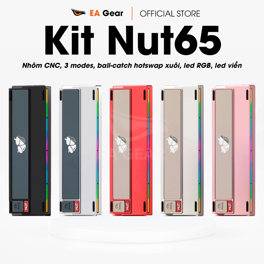 [Hàng Sẵn] Kit Bàn Phím Cơ Weikav Nut65 Nhôm CNC Bản Nâng Cấp Hoàn Hảo Của Lucky65 - EA Gear | BigBuy360 - bigbuy360.vn