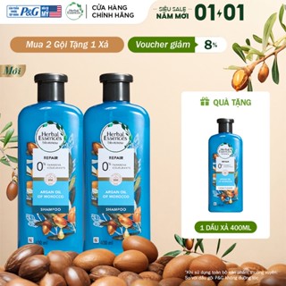   Mua 2 Tặng 1  Combo 2 Dầu Gội Thiên Nhiên Tặng 1 Dầu Xả HERBAL ESSENCES Tinh Chất Hương Thảo & Thảo Mộc Chai 400ML 