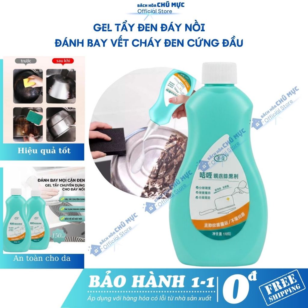 Dung dịch tẩy cặn đen đáy nồi vệ sinh đáy nồi vết bẩn cứng đàu trên xoong nồi lâu ngày HH539