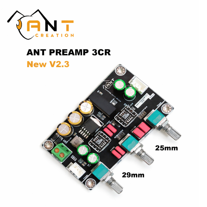 ANT DIY - Mạch chỉnh âm sắc/ Preamp 2.0 Bass(3CR) - OP257G/ OPA2604AU/ 5532DD/ 4558DD X2 (Chiết áp l