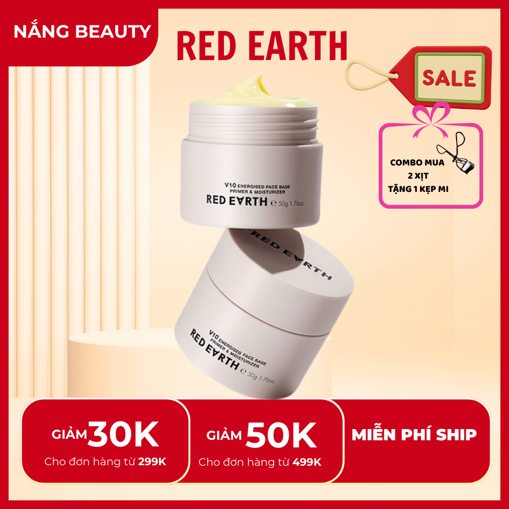 [CHÍNH HÃNG] RED EARTH Kem Lót RED EARTH V10 dưỡng ẩm che lỗ chân lông, dưỡng ẩm cao cấp