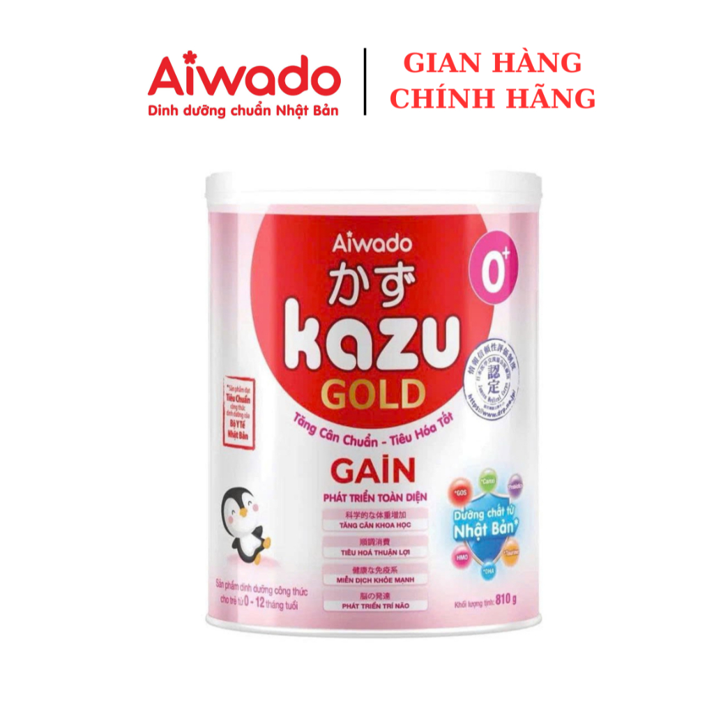 Sữa Kazu Gain Gold 0+ 810g/ Hộp