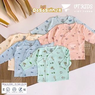  Áo sơ sinh bé trai gái DÀI TAY thun lạnh màu mềm mát cho bé 2x Mart 