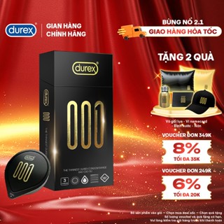  Bao Cao Su Durex 001 Siêu Mỏng Hộp 3 Bao Mới Ra Mắt 