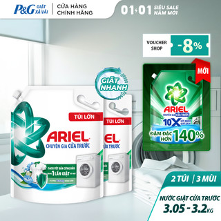 Combo 2 Nước Giặt ARIEL Chuyên Gia Cửa Trước Ngăn Lem Màu Hương Downy Nắng Sớm  Sen & Nhài  Đam Mê Túi 3.2KG 3.05KG 