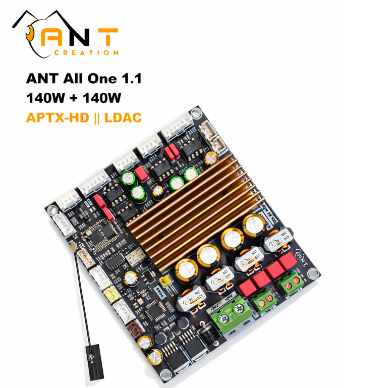 ANT DIY - All One 1.1/ Mạch All One 1.1 SUB || MIDDLE 140W + 140W QCC5125 LDAC || QCC3034 APTX-HD