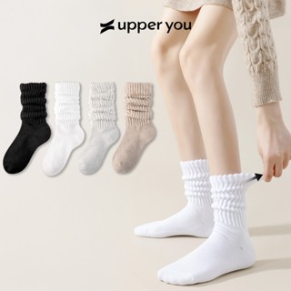 Tất Vớ Nữ Cổ Nhũn Thu Đông UPPER YOU  Dày Êm Ái Phối Đồ Đa Phong Cách - SWF501/SWF502