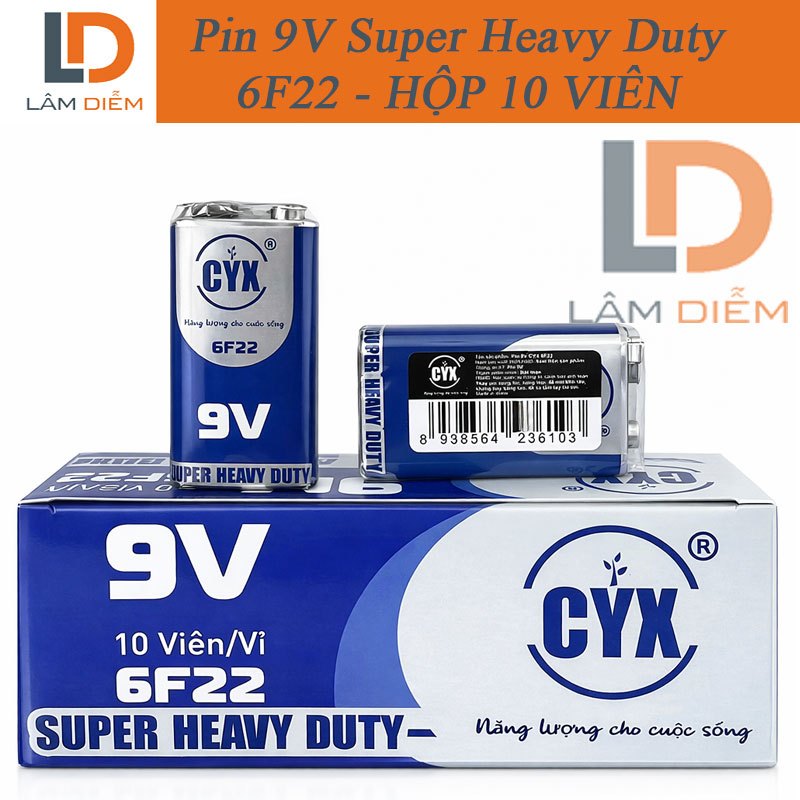 Pin Golden 9V 6F22 Heavy Duty Battery vuông không sạc lại