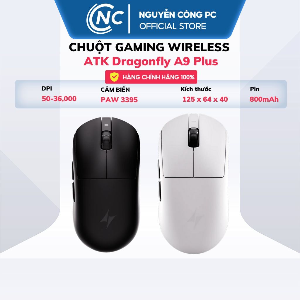 Chuột Gaming Không Dây ATK Dragonfly A9 Plus/SE  - BH 12 tháng