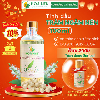  Tinh dầu Tràm Huế ngâm Củ Nén 100ml - Hoa Nén - Chuẩn VietGAP - Chăm mẹ bé sơ sinh an toàn 