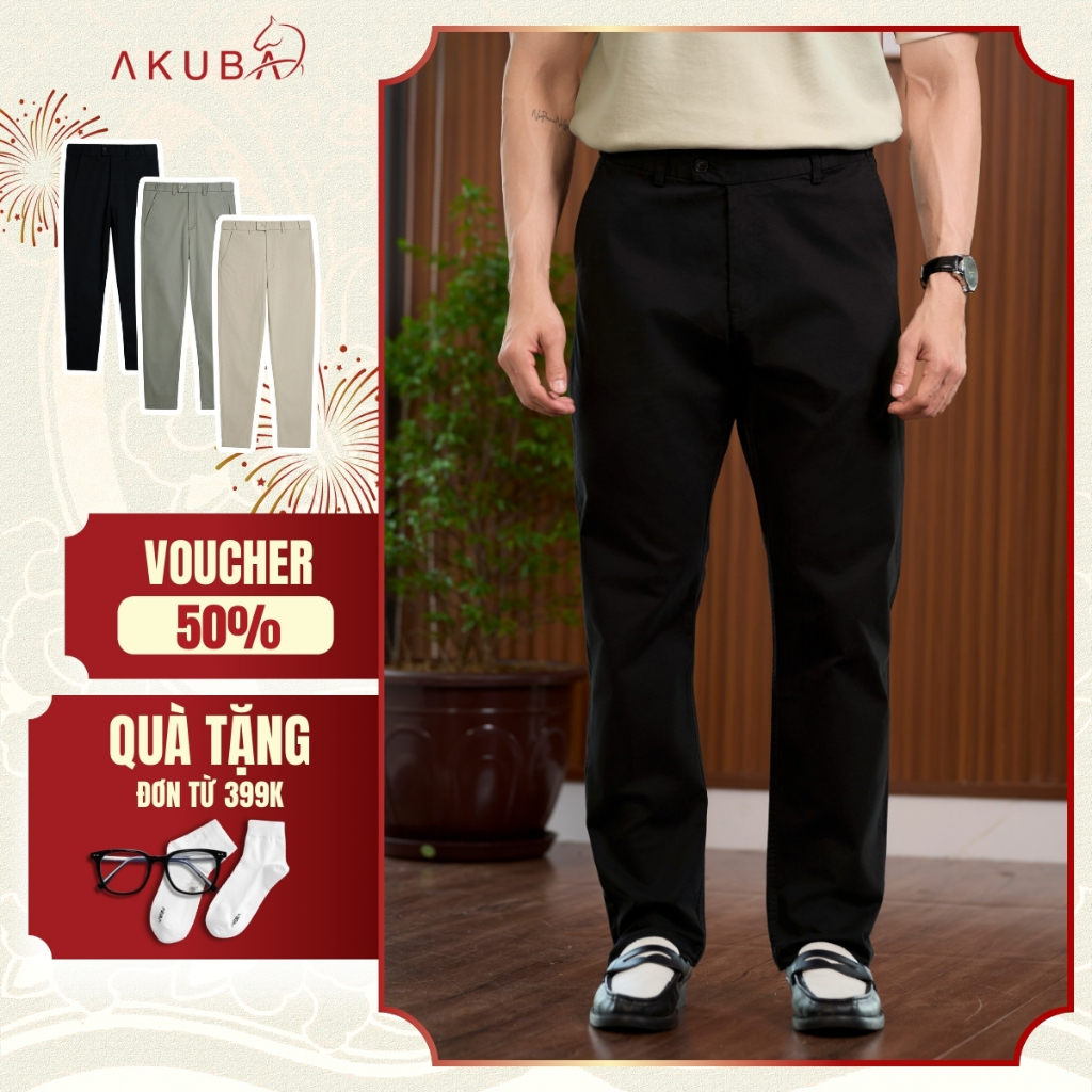 Quần Tây Nam AKUBA Cao Cấp Form Slimfit phong cách lịch lãm | 01RP1267