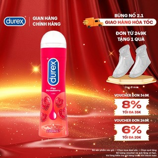 Gel bôi trơn Durex Play Strawberry hương dâu 100ml chai 