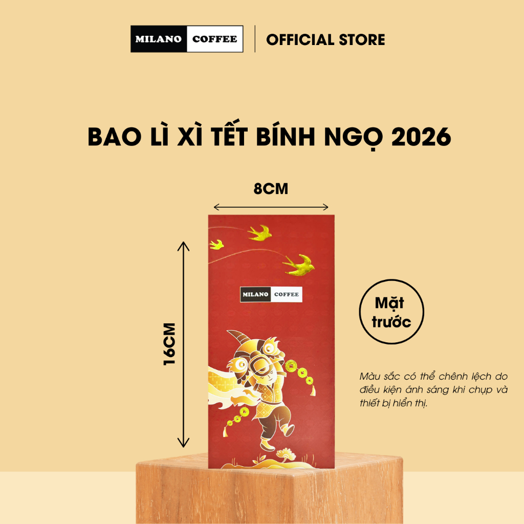 Set bao lì xì Tết Bính Ngọ 2026 Milano Coffee