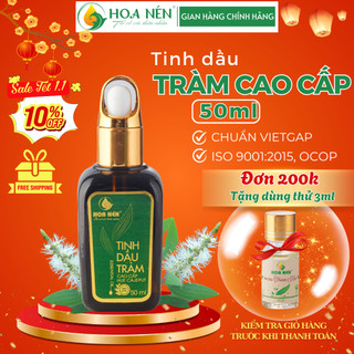  Tinh dầu Tràm Huế CAO CẤP chuẩn VietGAP 50ml - Hoa Nén - Chăm sóc mẹ và bé sơ sinh - Vegan 