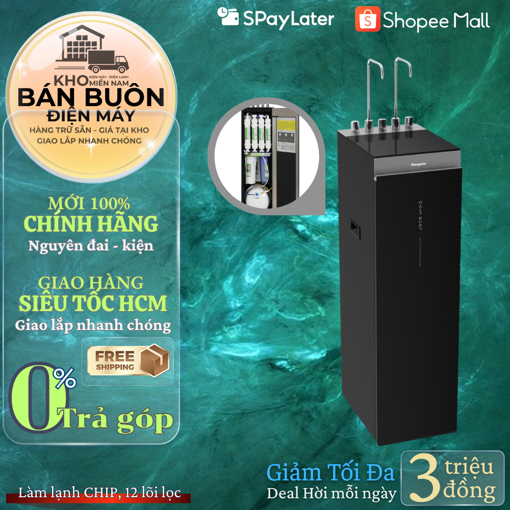 Máy Lọc Nước Kangaroo KG12A6 – RO Nóng Lạnh Hydrogen, 12 Lõi Lọc, Tạo Nước Kiềm & Hydrogen