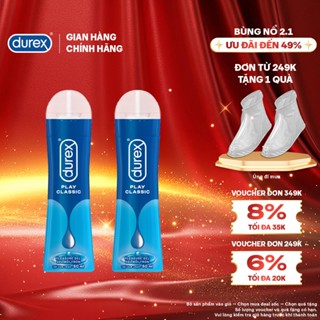   Combo 2 Gel bôi trơn Durex Classic gốc nước - Bao bì mới cải tiến công thức thêm mượt mà 50ML chai 