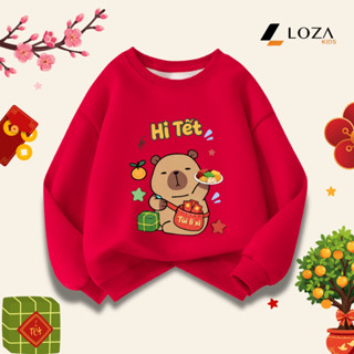   BST Tết 2026  Áo nỉ Tết Noel cho bé trai bé gái - Áo sweater cho bé size từ 18-42kg Loza Kids IN014 