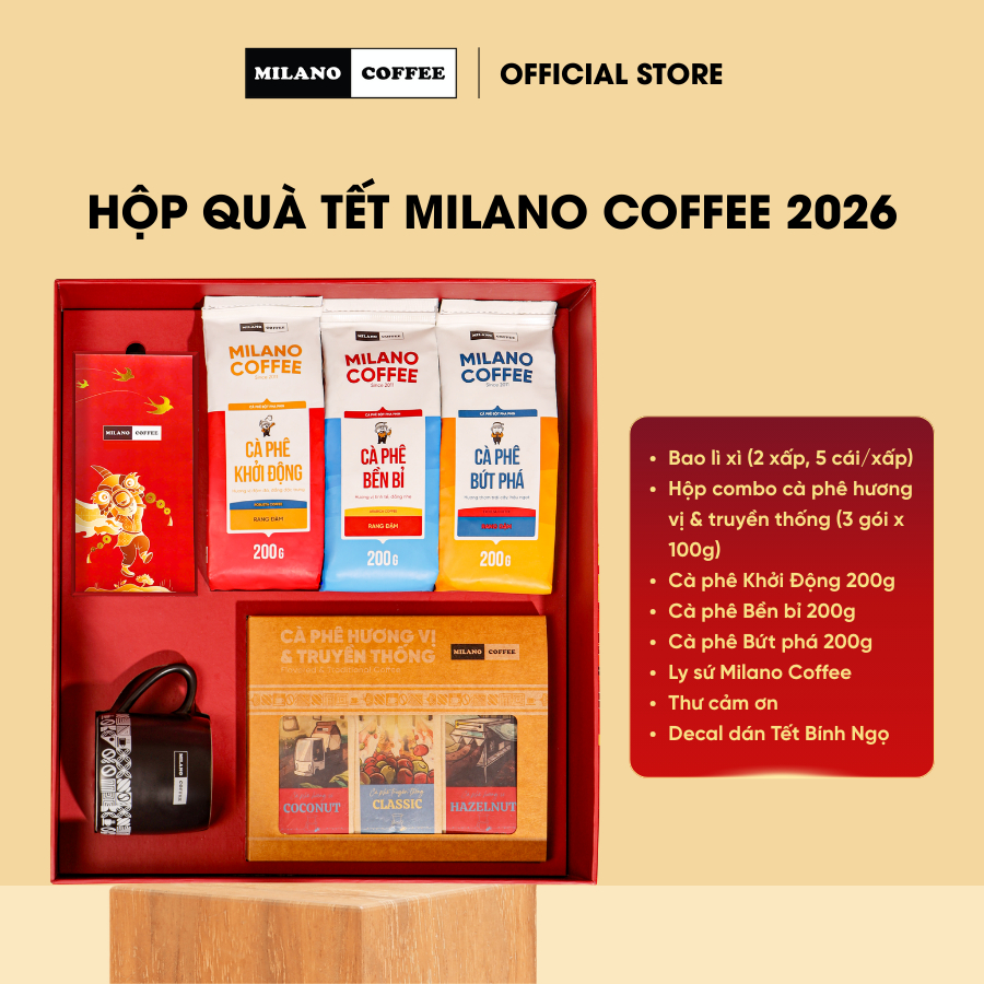 Hộp quà Tết Milano Coffee 2026