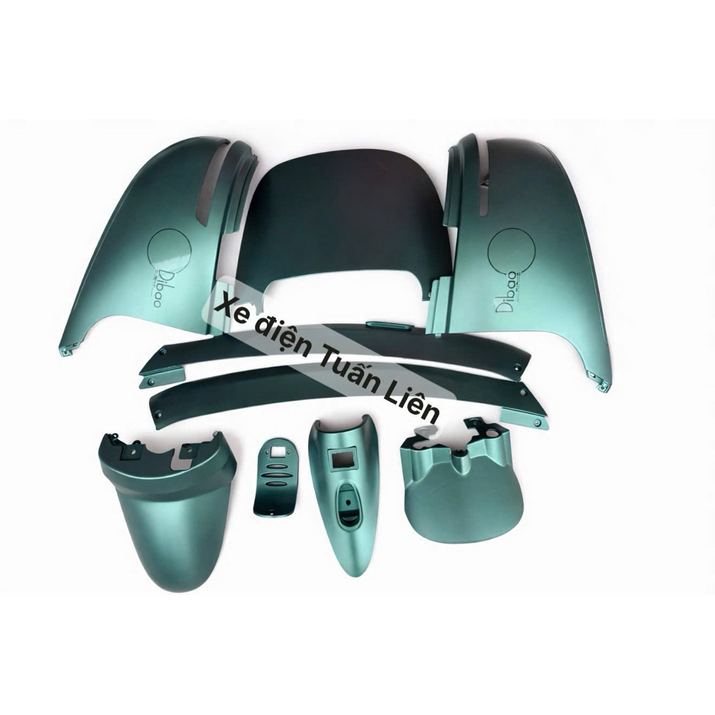 Bộ nhựa ABS xanh rêu lì xe máy điện Gogo dibao SS ,S3, S4,S5
