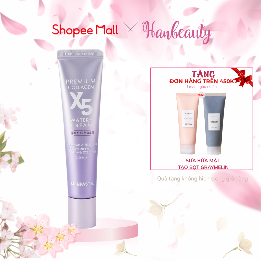 Kem dưỡng ẩm Collagen Skinpastel Premium collagen X5 watery cream 30ml