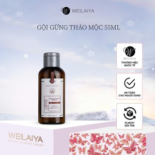  Dầu gội gừng thảo dược Weilaiya giúp detox cho da đầu size du lịch 55ml 