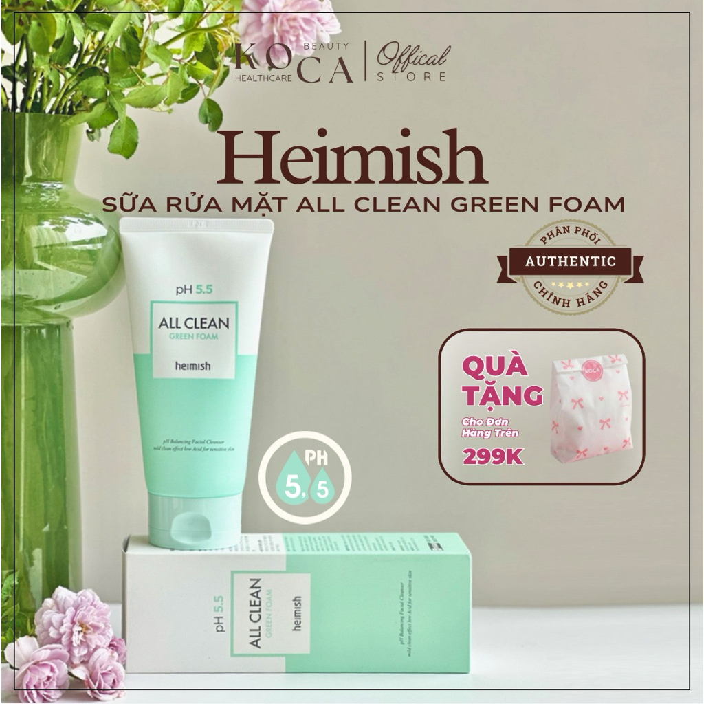 [ HEIMISH ] Sữa rửa mặt Heimish All Clean Green Foam