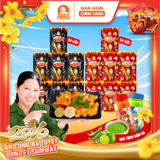   Tặng 1 sốt chấm  COMBO ĐỎ ĐEN: 10 chân gà rút xương + 10 chân gà sả tắc  - ĂN CÙNG BÀ TUYẾT M72 