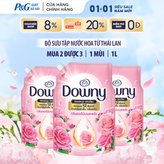   Mua 2 Được 3  Nước Xả Vải DOWNY Tinh Dầu Thiên Nhiên Hương Bông Hoa Hạnh Phúc Túi 1L 