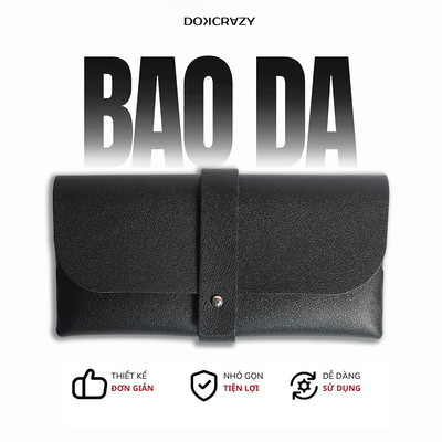 Bao da đựng kính cận thời trang DOKCRAZY hiện đại, tiện ích bảo quản kính mắt, kèm khăn lau kính chuyên dụng