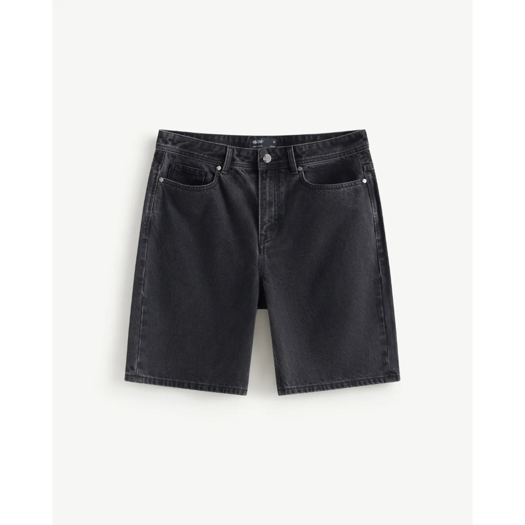 Quần Short Denim Nam / Quần short jean màu Dark Grey Form Straight - ROUTINE 10F25DPS005