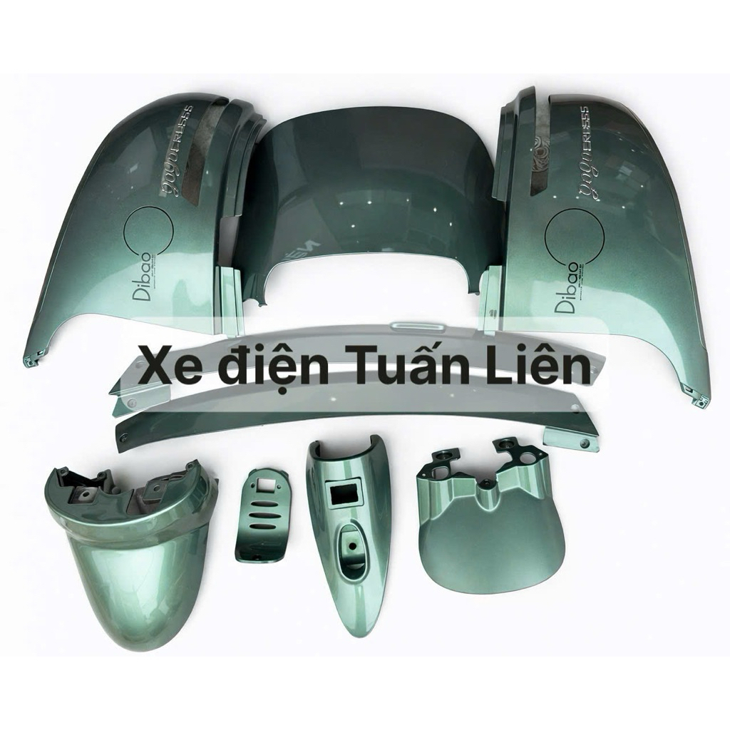 Bộ nhựa xe máy điện Gogo dibao xanh rêu bóng ( SS , S3, S4,S5)