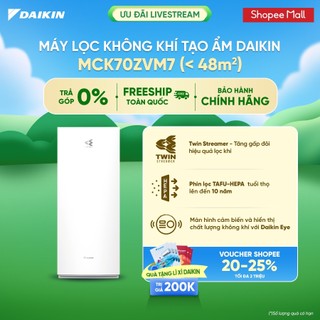   LIVESTREAM  - Máy lọc không khí Daikin tạo ẩm cao cấp MCK70ZVM7 