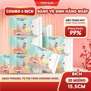  Băng vệ sinh hàng ngày Topgia siêu mỏng thoáng khí êm ái dùng hằng ngày thoải mái 