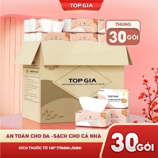  Khăn giấy cao cấp Top Gia  Sắc Hạ 4 lớp dập vân 4D chắc chắn dày dặn an toàn 